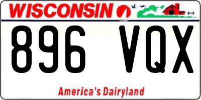 WI license plate 896VQX