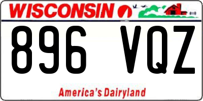 WI license plate 896VQZ