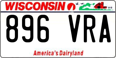 WI license plate 896VRA