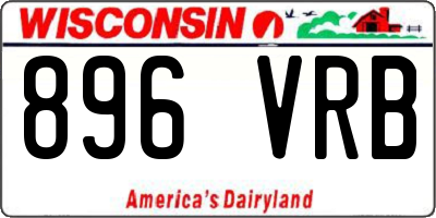 WI license plate 896VRB