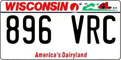 WI license plate 896VRC