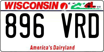 WI license plate 896VRD