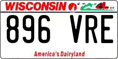 WI license plate 896VRE
