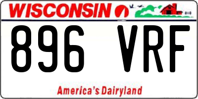 WI license plate 896VRF