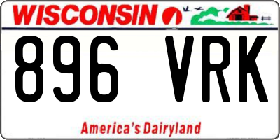 WI license plate 896VRK