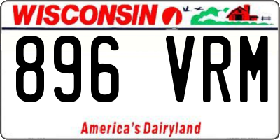 WI license plate 896VRM