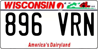 WI license plate 896VRN