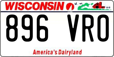 WI license plate 896VRO