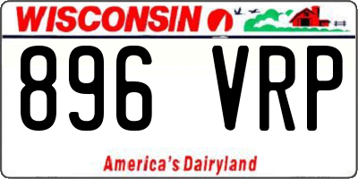 WI license plate 896VRP