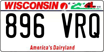 WI license plate 896VRQ