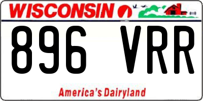 WI license plate 896VRR