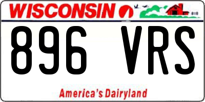 WI license plate 896VRS