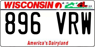 WI license plate 896VRW
