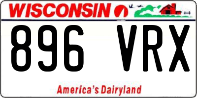 WI license plate 896VRX