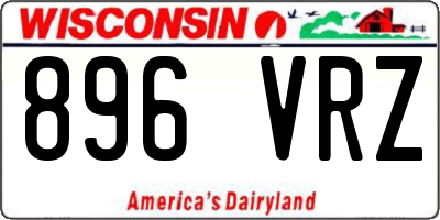 WI license plate 896VRZ