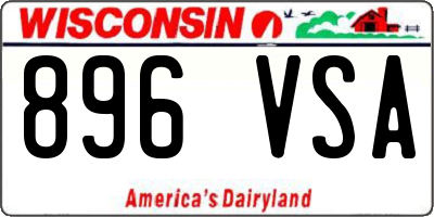 WI license plate 896VSA