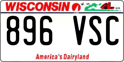 WI license plate 896VSC