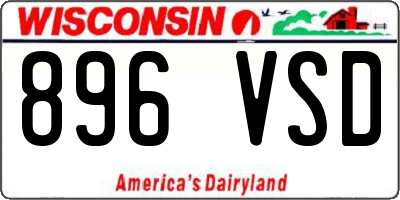 WI license plate 896VSD