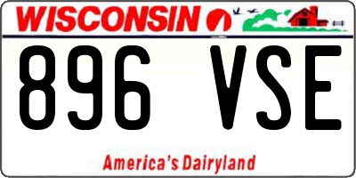 WI license plate 896VSE