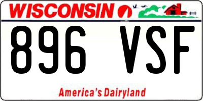 WI license plate 896VSF