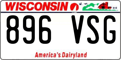 WI license plate 896VSG