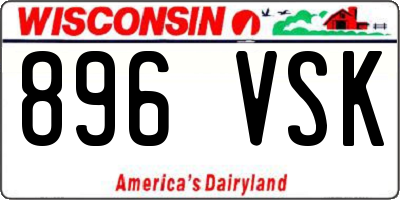 WI license plate 896VSK