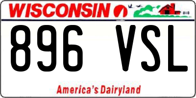 WI license plate 896VSL