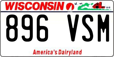 WI license plate 896VSM