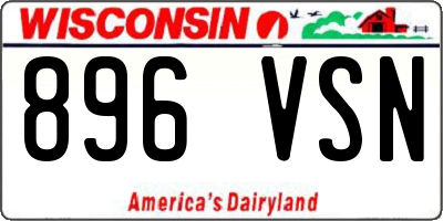 WI license plate 896VSN