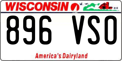 WI license plate 896VSO