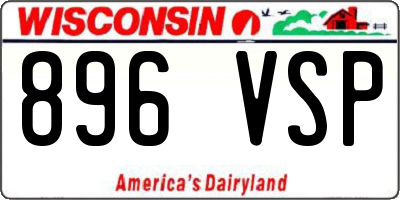 WI license plate 896VSP