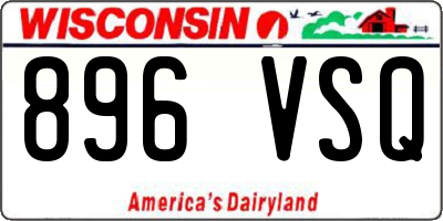 WI license plate 896VSQ
