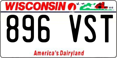 WI license plate 896VST