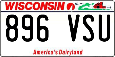 WI license plate 896VSU