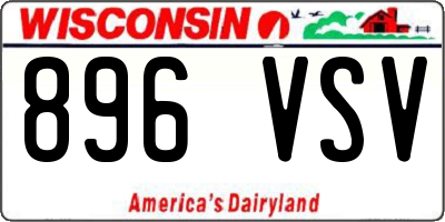 WI license plate 896VSV