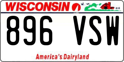 WI license plate 896VSW