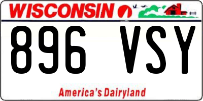 WI license plate 896VSY