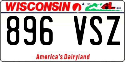 WI license plate 896VSZ
