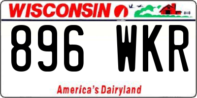 WI license plate 896WKR