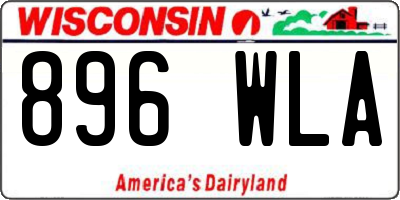 WI license plate 896WLA