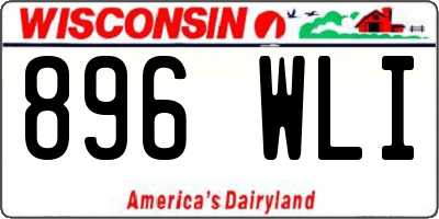 WI license plate 896WLI