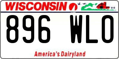 WI license plate 896WLO