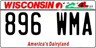 WI license plate 896WMA
