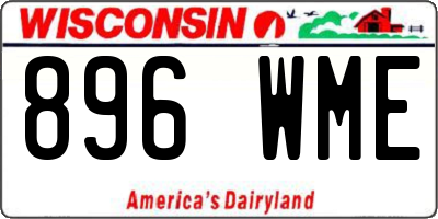 WI license plate 896WME