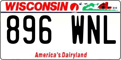 WI license plate 896WNL