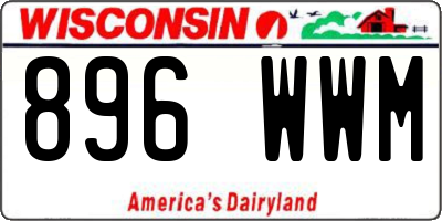 WI license plate 896WWM