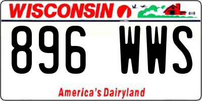WI license plate 896WWS