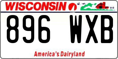 WI license plate 896WXB