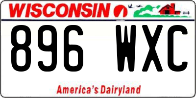 WI license plate 896WXC