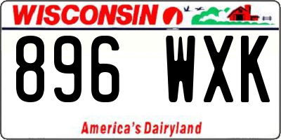WI license plate 896WXK